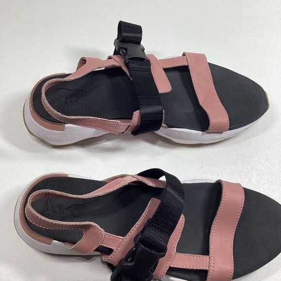 The sporty-chic SOREL® Kinetic™ Impact Sling sandals have the strappy leather up - Picture 4 of 11